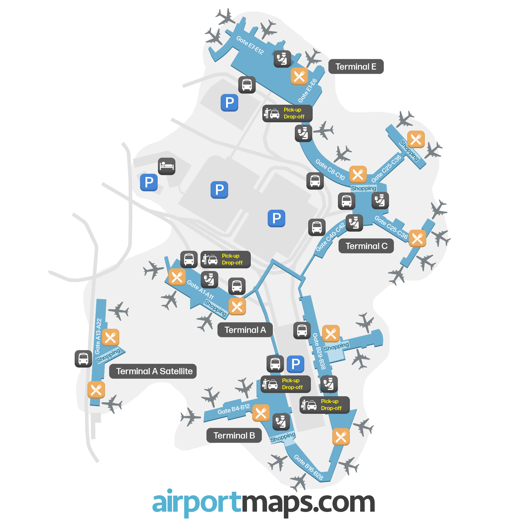 Boston Logan International Airport, United States map
