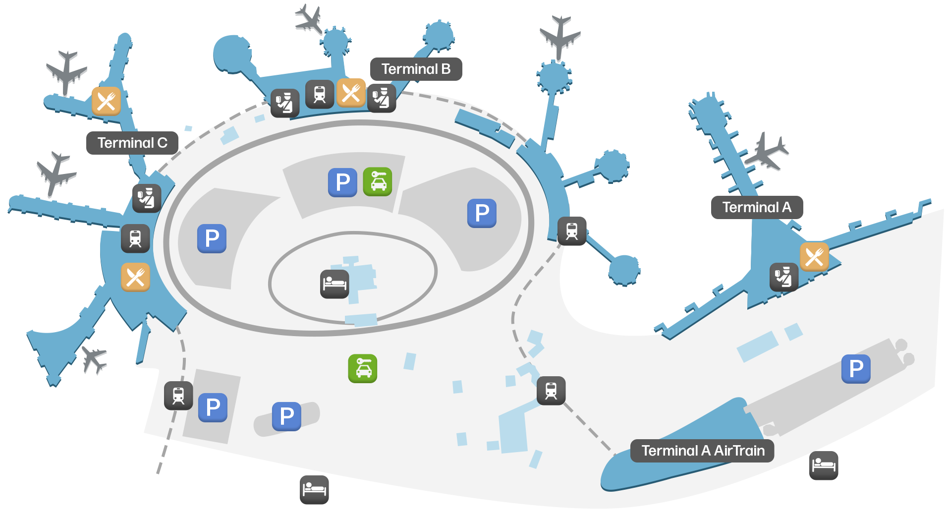 Newark Liberty International Airport, United States map