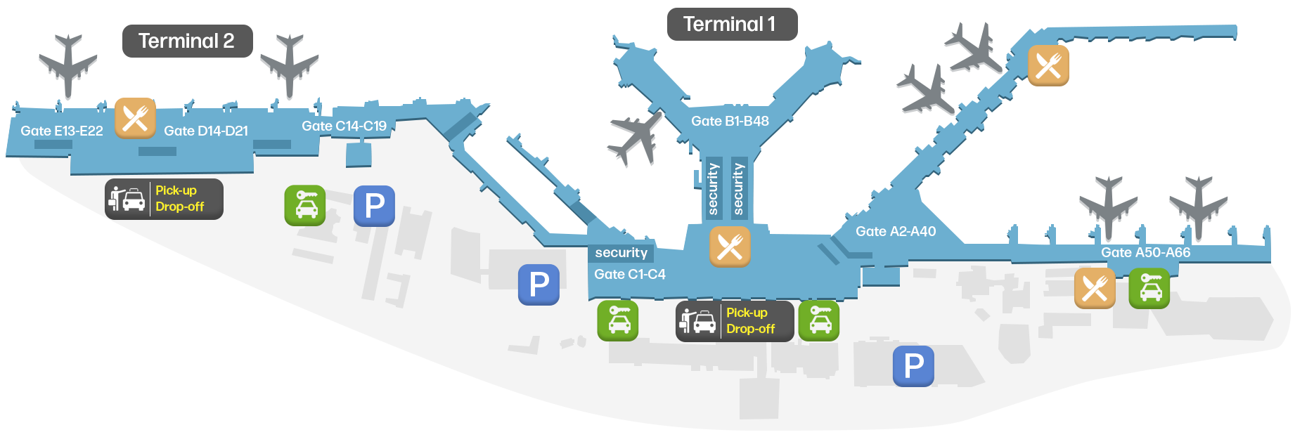 Frankfurt am Mains Airport, Germany map