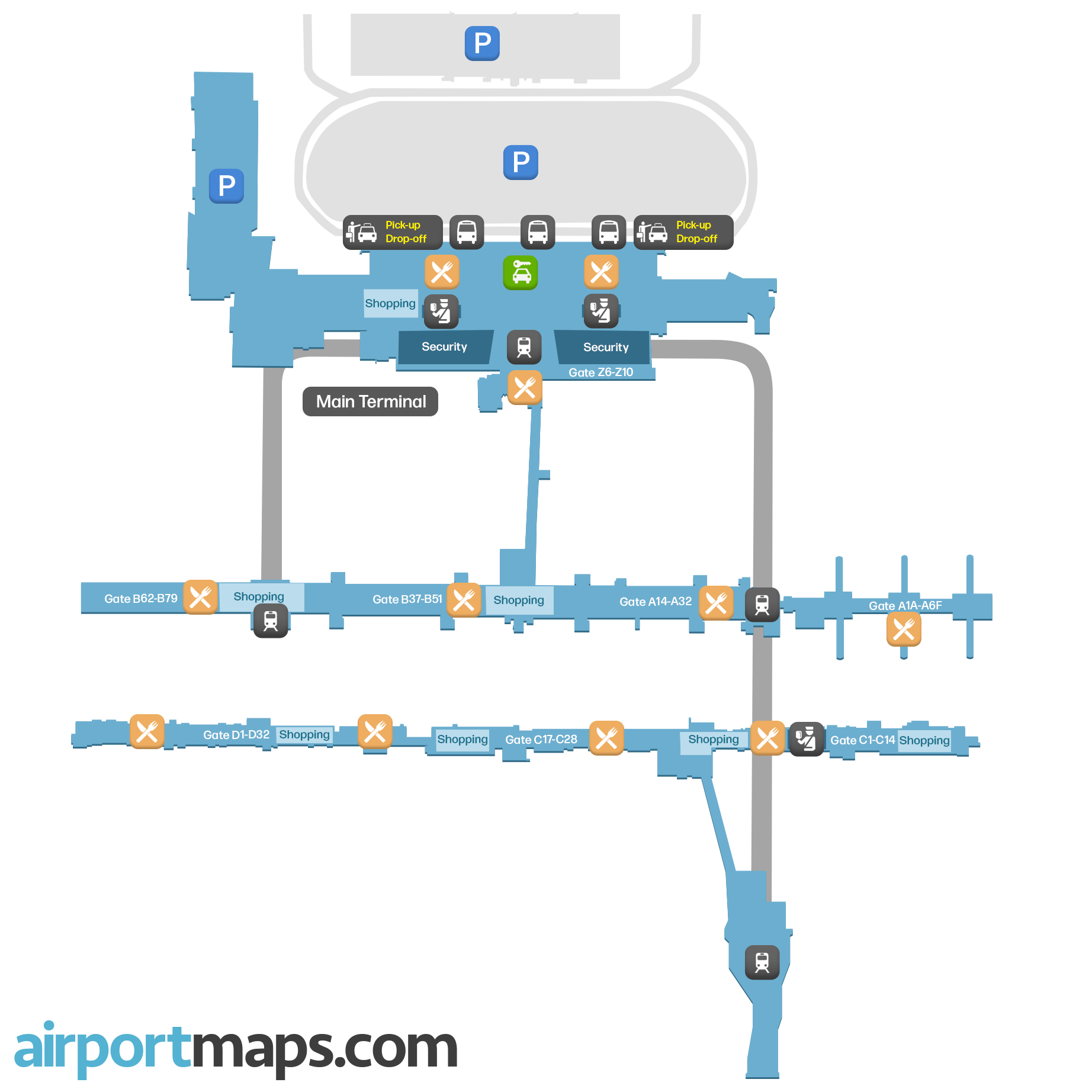 Dulles International Airport, United States map