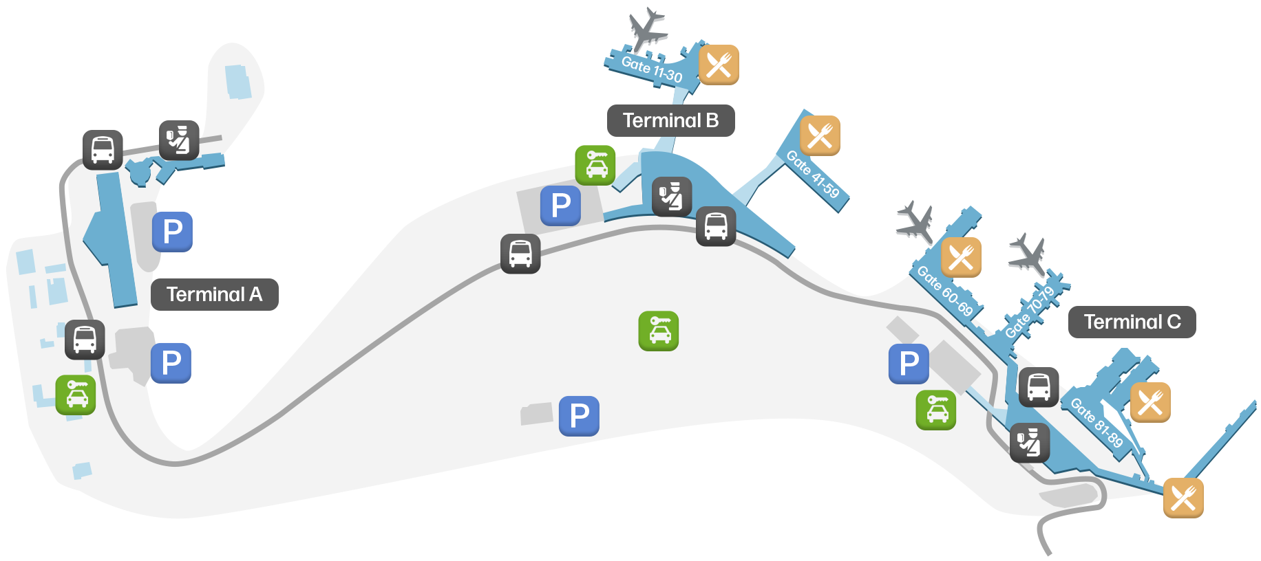 LaGuardia Airport, United States map