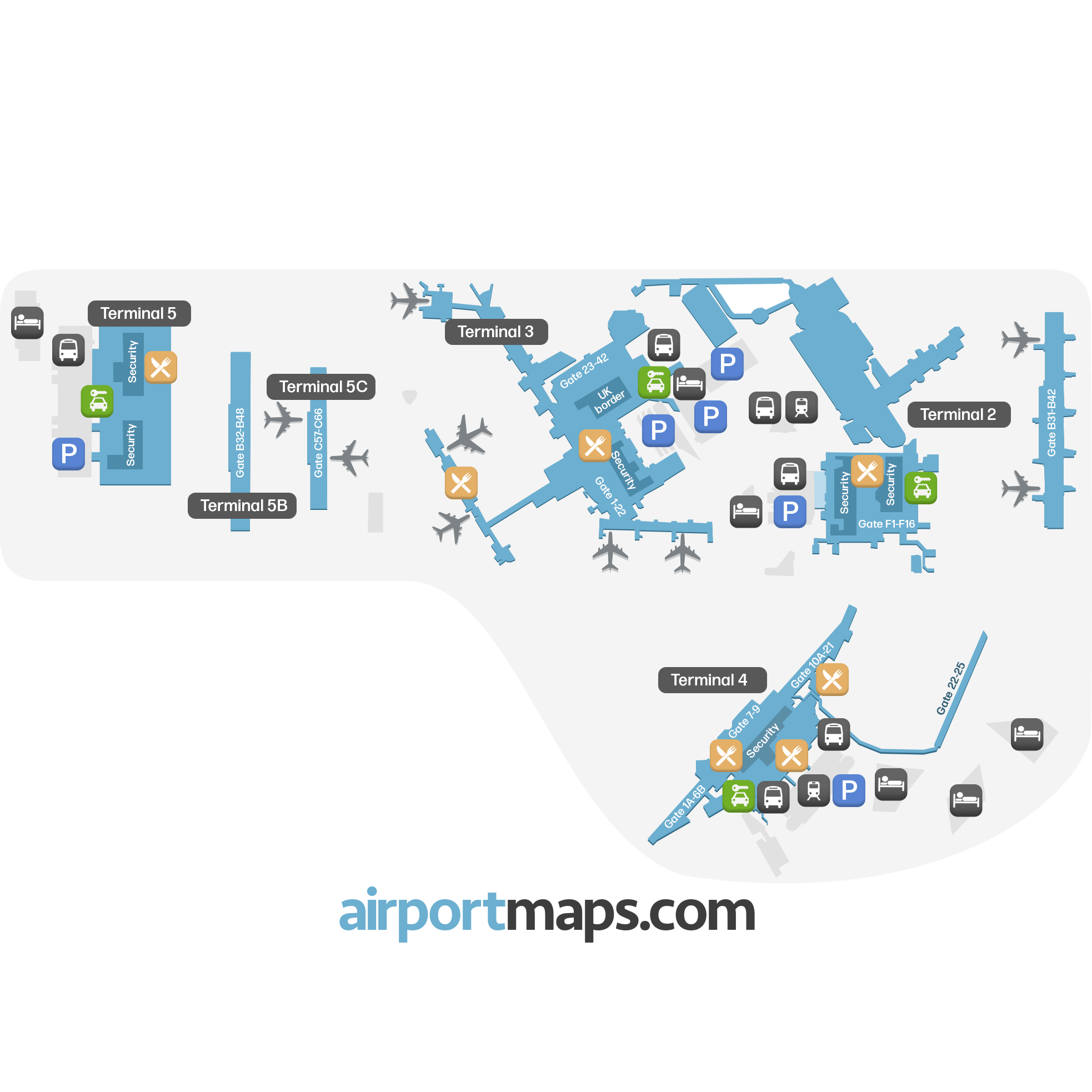 Heathrow Airport, United Kingdom map