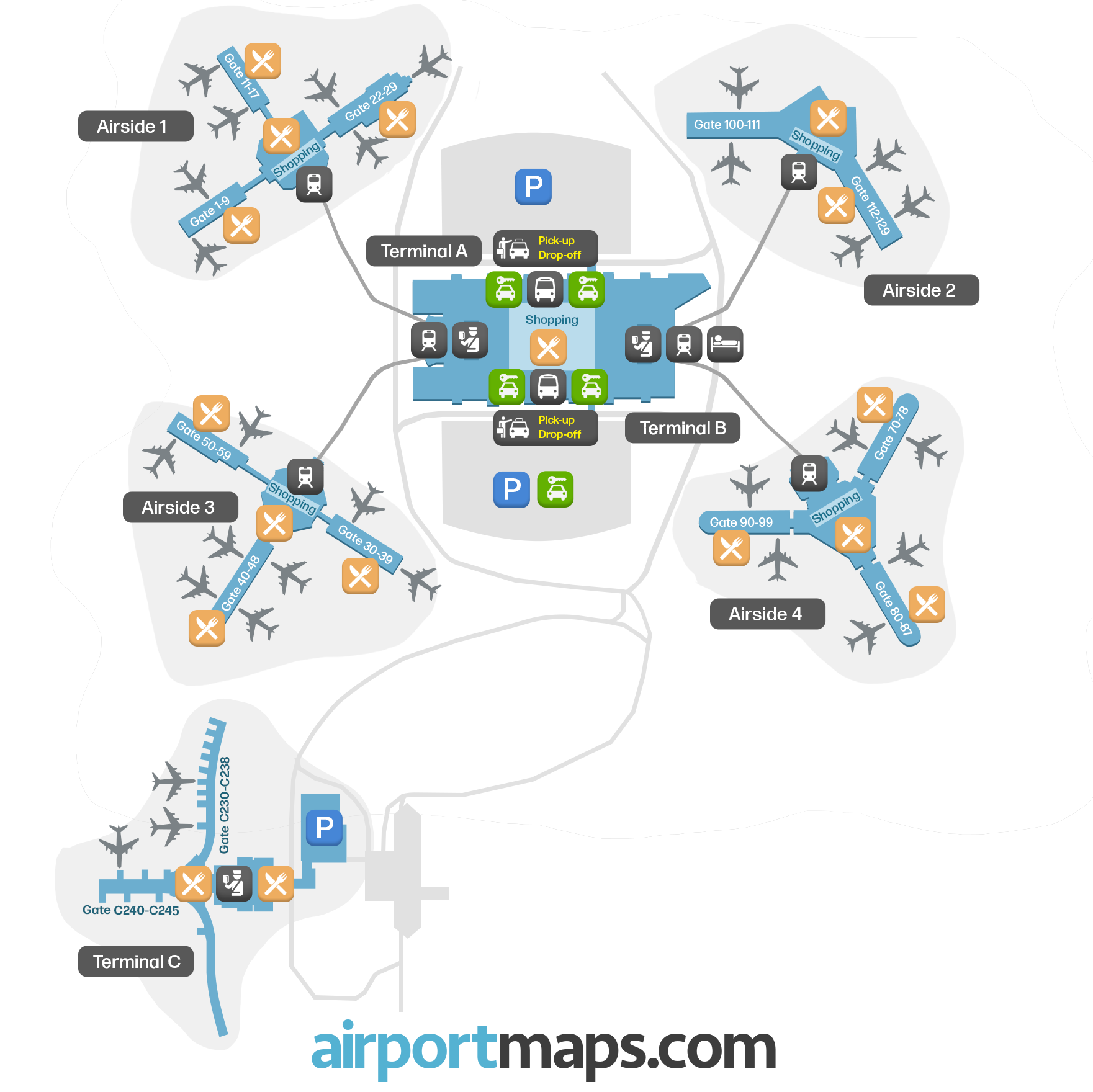 Orlando International Airport, United States map