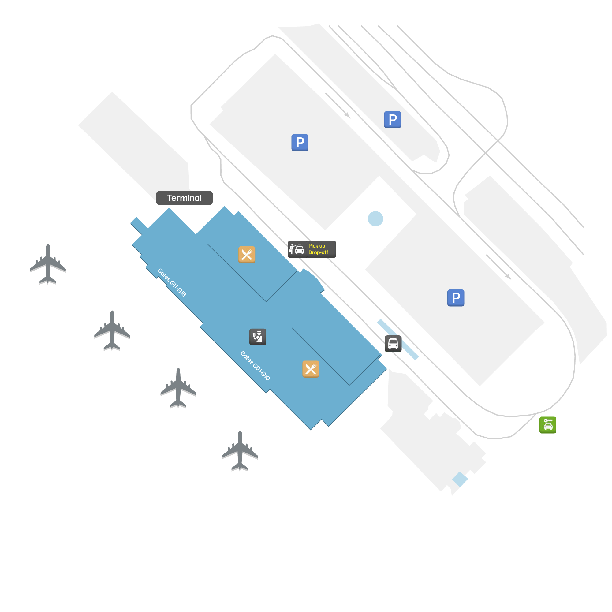 Malta International Airport, Malta map