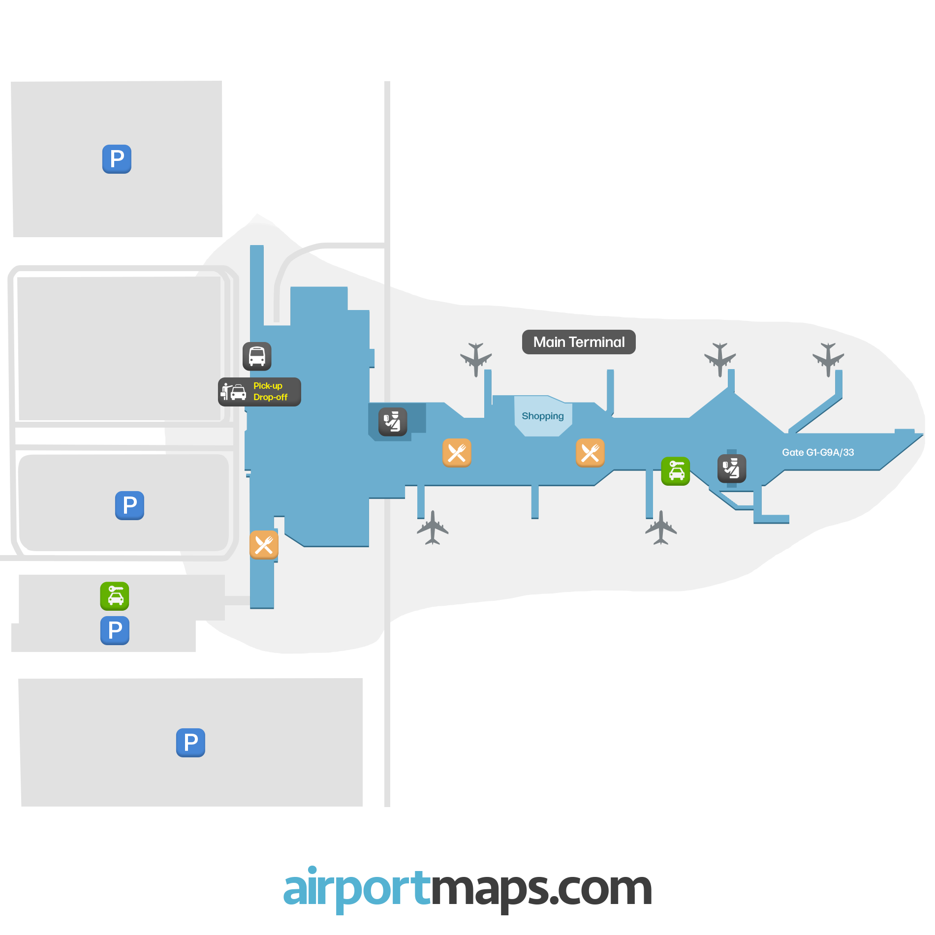 Malmö International Airport, Sweden map