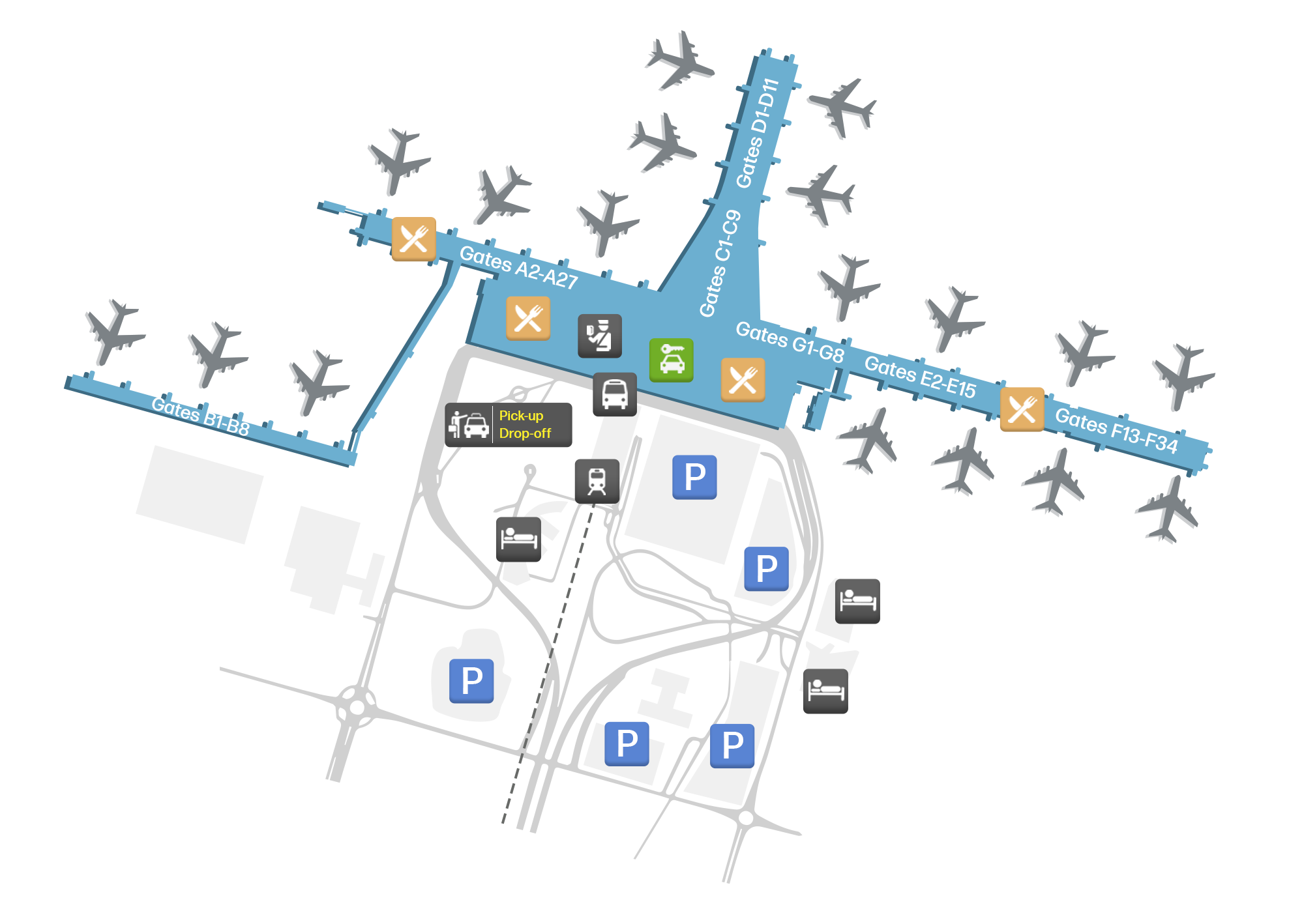 Oslo Gardermoen Airport OSL Terminal Map Airportmaps