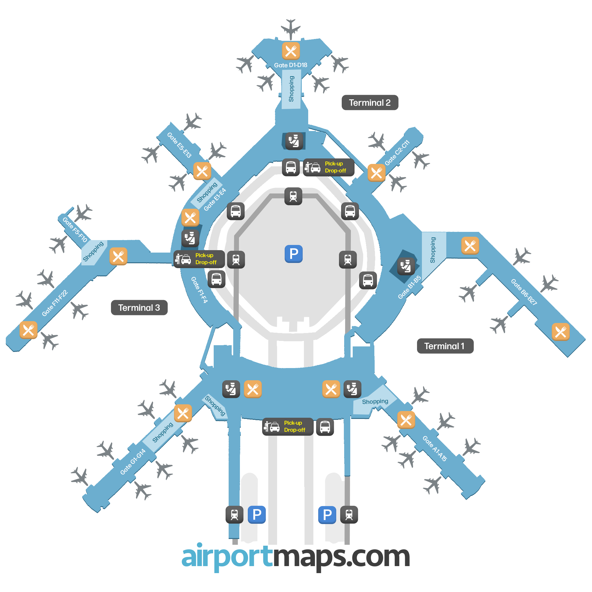 San Francisco International Airport, United States map