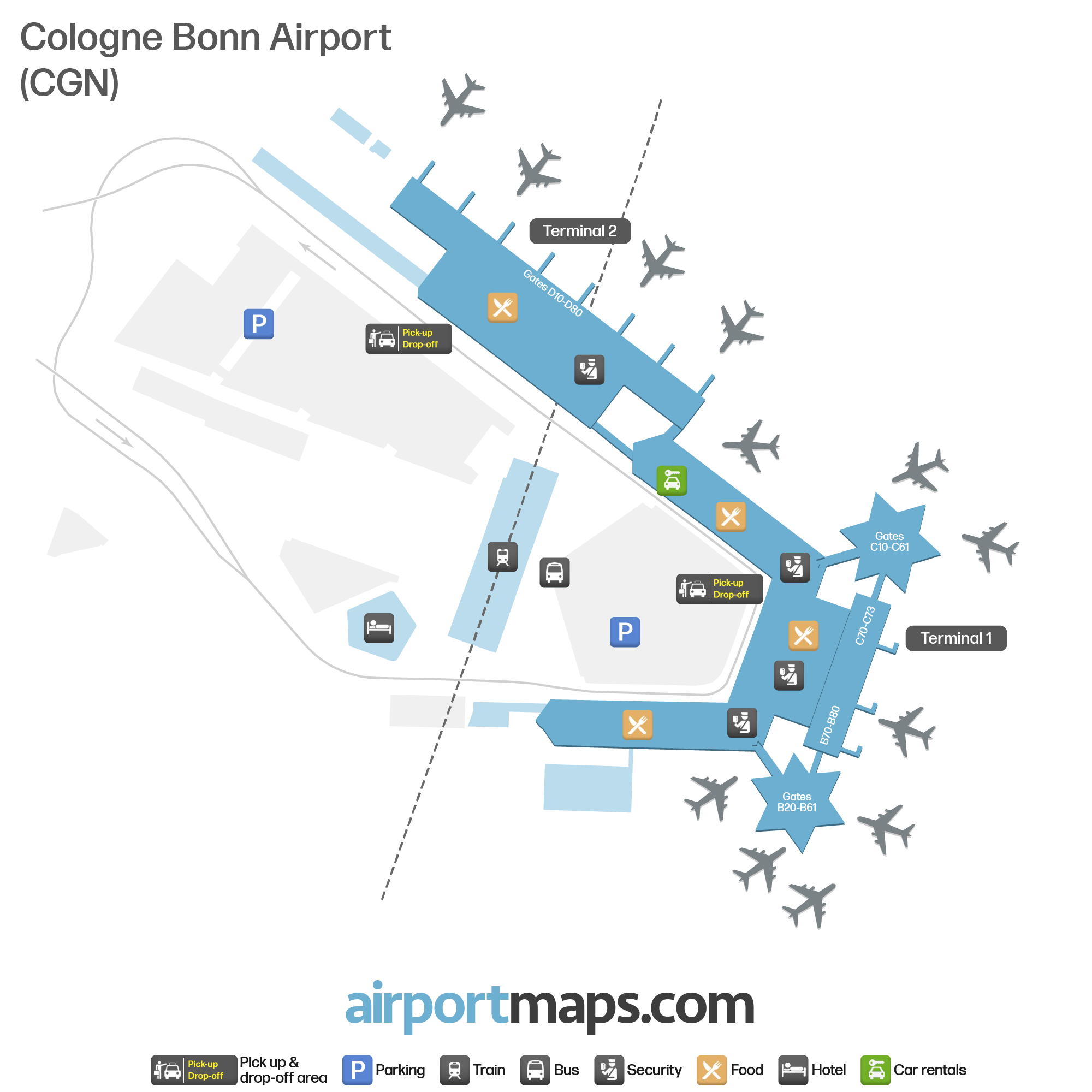 Map Of Cologne Bonn Airport CGN Terminal Map Airportmaps Map Of Cologne Bonn Airport CGN Terminal Map Airportmaps