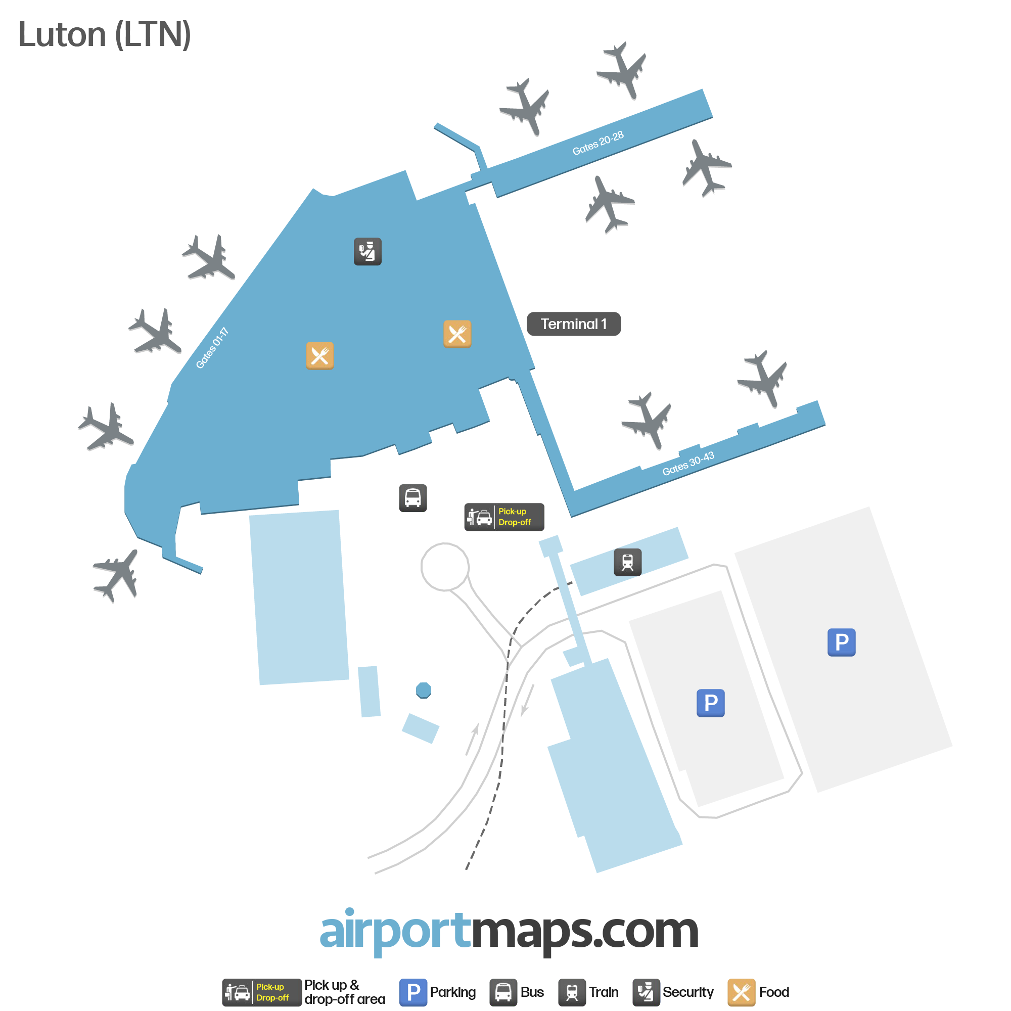 London Luton Airport LTN Find Terminals And Gates Airportmaps London Luton Airport LTN Find Terminals And Gates Airportmaps