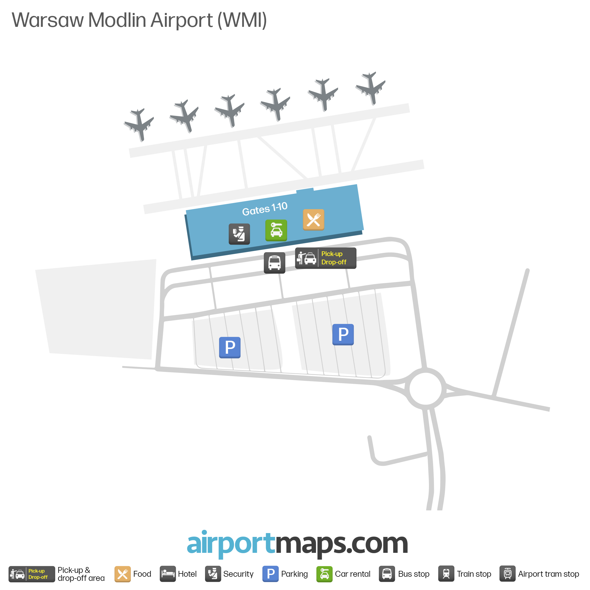 Warsaw central station to modlin airport