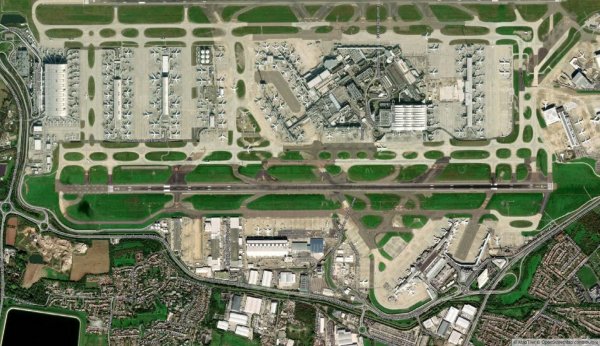 Satellite view of Heathrow