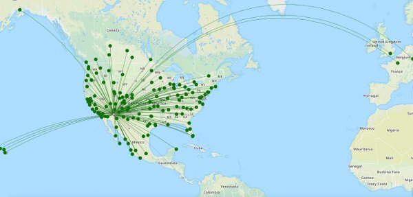 phoenix sky harbor airport destination map