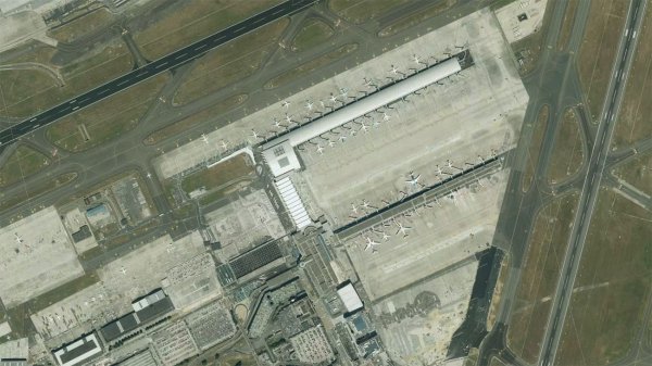 Satellite view of Brussels Airport