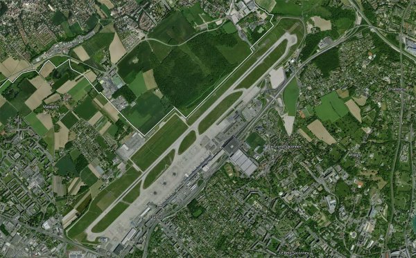 Satellite view of Geneva Airport