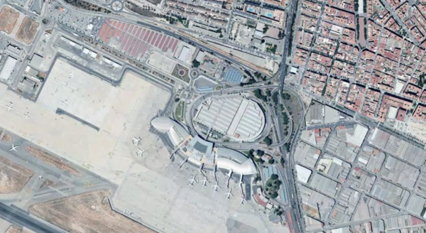Satellite view of Valencia Airport