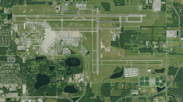 Satellite view of Orlando Sanford Airport