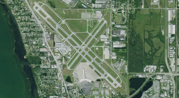 Satellite view of Sarasota Bradenton Airport