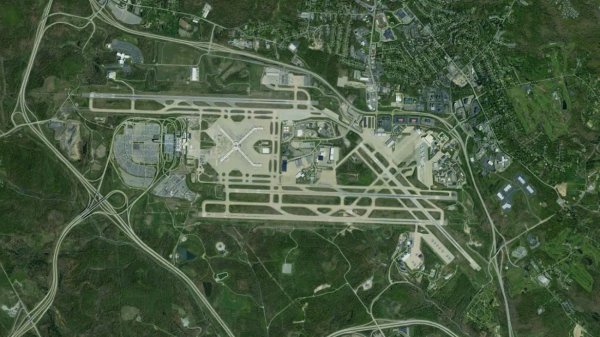 Satellite view of Pittsburgh Airport