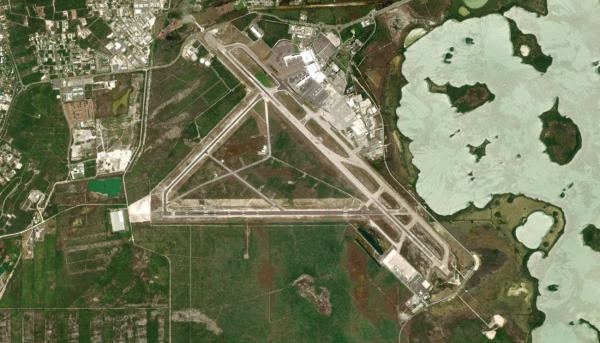 Satellite view of Lynden Pindling Airport