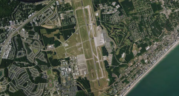 Satellite view of Myrtle Beach Airport