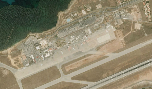 Satellite view of Palermo Airport