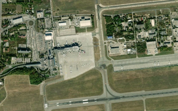 Satellite view of Henri Coanda Airport