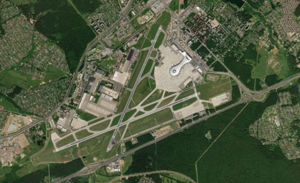 Satellite view of Vnukovo Airport