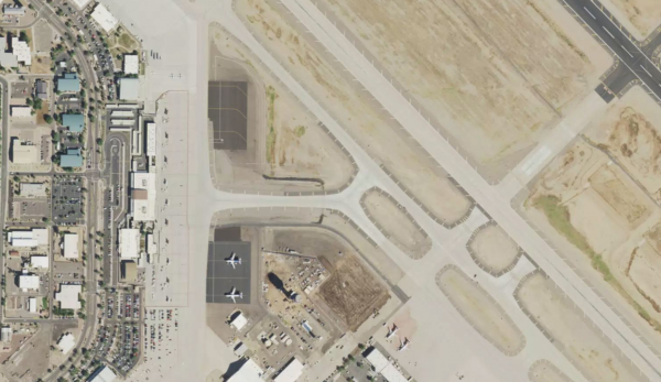 Satellite view of Mesa Gateway Airport