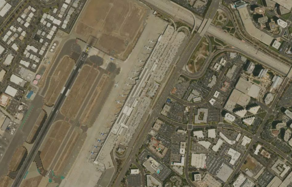 Satellite view of John Wayne Airport