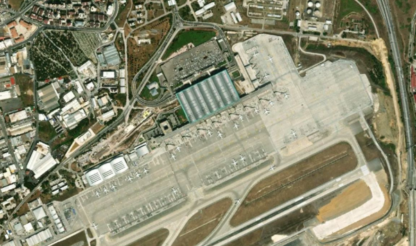 Satellite view of Istanbul Airport