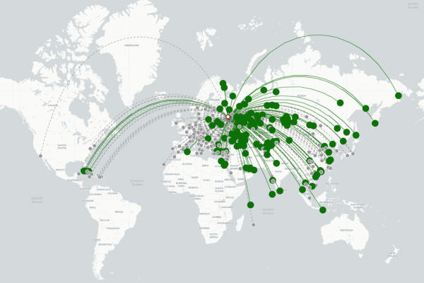 Sheremetyevo Airport destination map