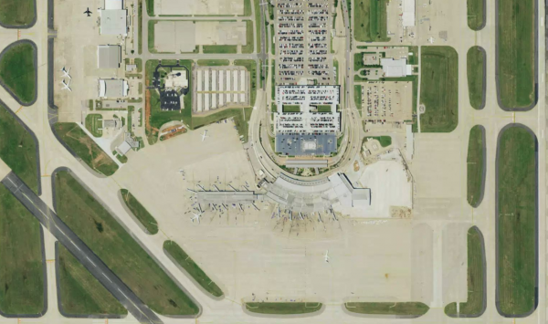 Satellite view of Oklahoma City Airport