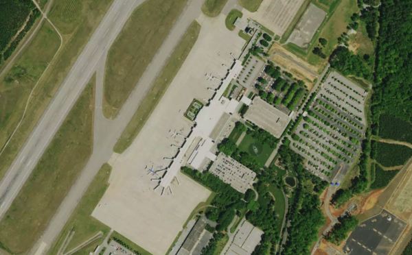 Satellite view of Greenville-Spartanburg Airport