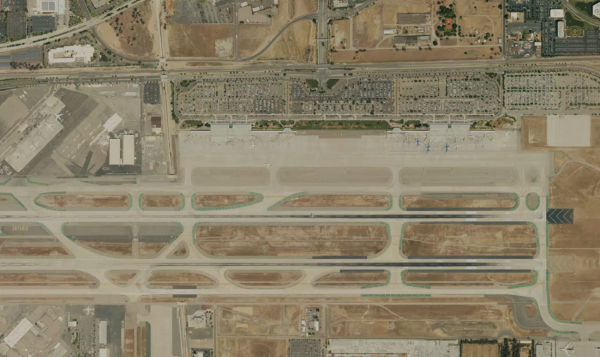 Satellite view of Ontario International Airport
