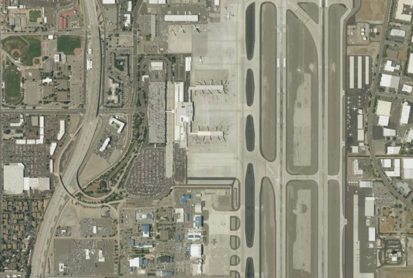 Satellite view of Reno Tahoe Airport