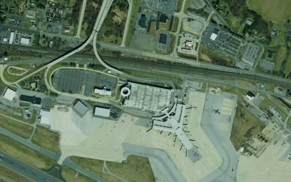 Satellite view of Harrisburg Airport